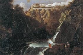 A.Elsheimer, Landschaft mit Wasserfall