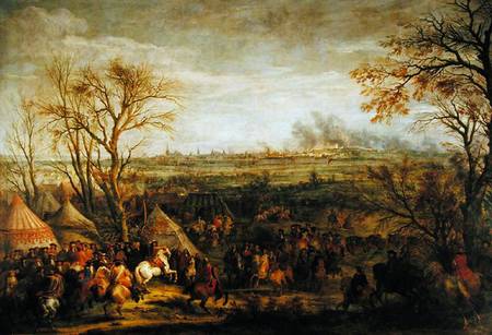 The Taking of Cambrai in 1677 by Louis XIV (1638-1715) von Adam Frans van der Meulen