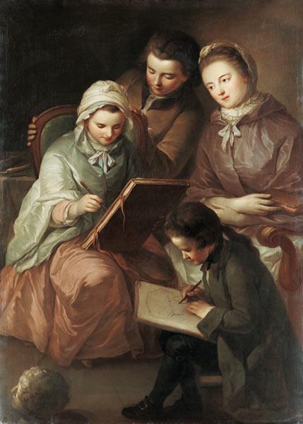 Gruppenbild der vier Kinder des Malers 1766