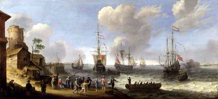 Dutch Warships in an Estuary von Adam Willaerts