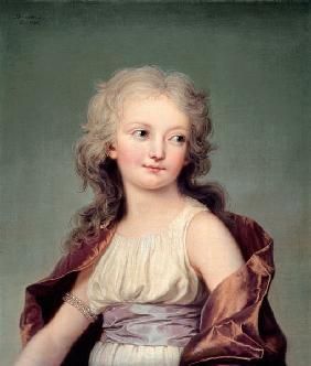 Portrait of Marie-Therese Charlotte of France (1778-1851) Duchess of Angouleme 1786