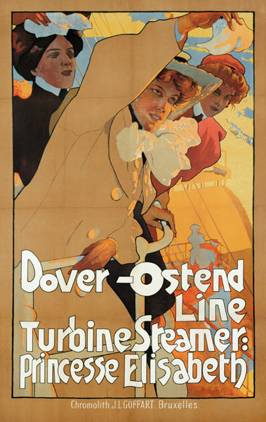 Dover-Ostend Line, Turbine Steamer: Princess Elisabeth von Adolfo Hohenstein