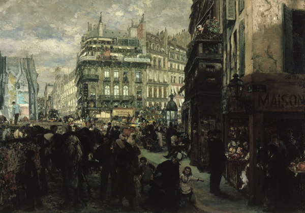 A.v.Menzel / Weekday in Paris / 1869. von Adolph Friedrich Erdmann von Menzel
