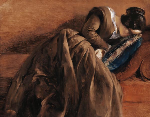 Emilie, the Artist's Sister, Asleep von Adolph Friedrich Erdmann von Menzel