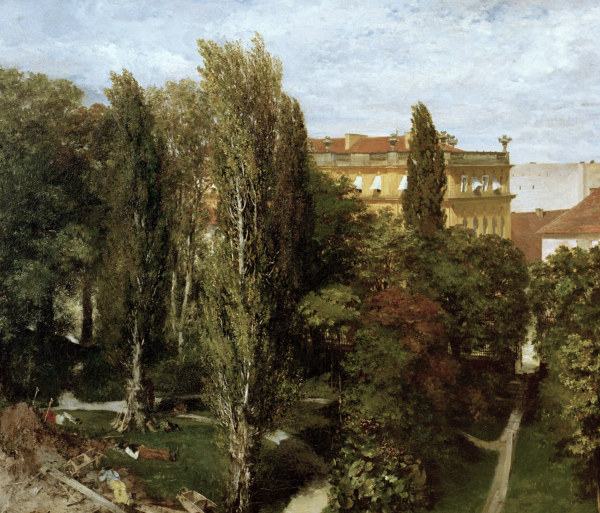 Menzel / Palace Garden / Berlin / 1846 von Adolph Friedrich Erdmann von Menzel