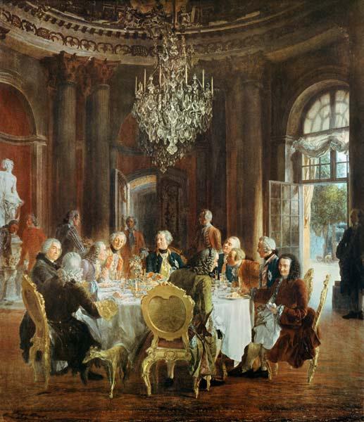 König Friedrichs II. Tafelrunde in Sanssouci 1850