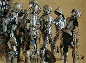 Armour, 1866 (gouache on paper mounted on card) 19th