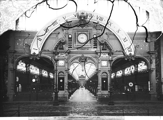 Portico of the Horology Pavilion at the Universal Exhibition, Paris von Adolphe Giraudon