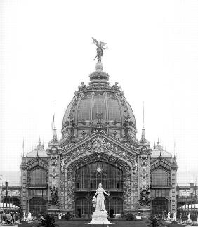 View of the Central Dome, Universal Exhibition, Paris, 1889 (b/w photo) 