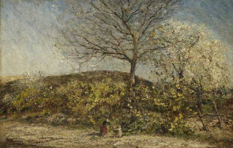 Landschaft mit blühendem Obstgarten von Adolphe Jos.Th. Monticelli