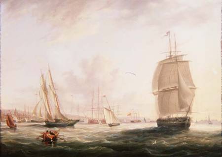 Shipping Off Tilbury Fort, Gravesend von Adolphus Knell