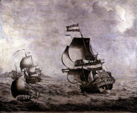 The Warship "Overisjsel" von Adriaen or Abraham Salm