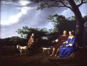 A Family Group in a Landscape 1655