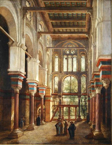 Interior of the Mosque of El Mooristan in Cairo von Adrien Dauzats
