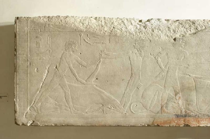 Relief aus dem Totentempel des Königs Sahure (linker Teil) von Ägyptisch