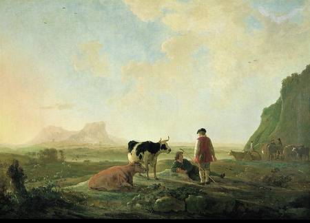 Herdsmen with cows von Aelbert Cuyp