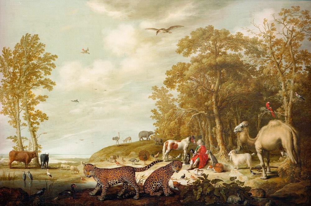 Orpheus mit Tieren in einer Landschaft von Aelbert Cuyp
