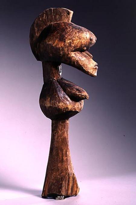 Baga D'Mba-Da-Tshol Head from Guinea (wood & nails) von African