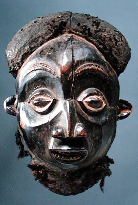 Mask from Cameroon Grasslands (wood & human hair) von African