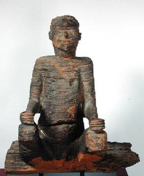 Statue of a seated man, Mbembe, Nigeria