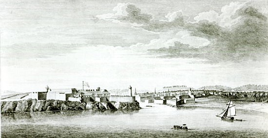 A Prospect of the Moro Castle and City of Havana from the sea; engraved by Pierre Charles Canot from von (after) English School