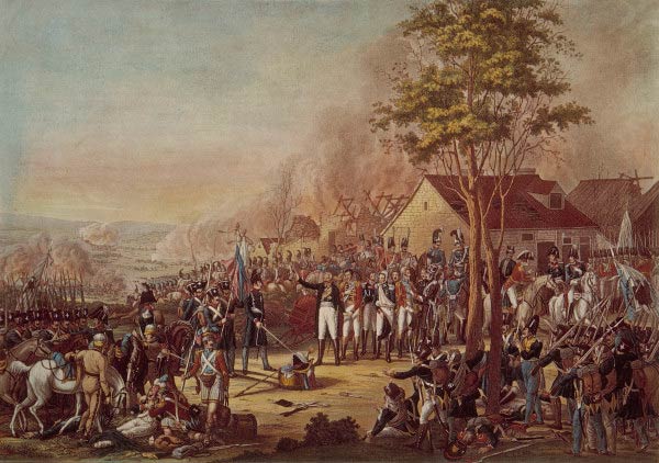 Schlacht bei Waterloo am 18. Juni 1815 von (after) German School