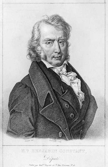Henri Benjamin Constant de Rebecque (1767-1830) as Deputy; engraved by Louis Francois Couche (1782-1 von (after) Jacques