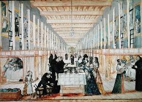 The Infirmary of the Sisters of Charity during a visit of Anne of Austria (1601-66) c.1640 (see also