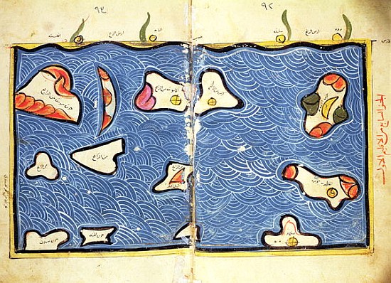The Indian Ocean, from an atlas von (after) Abu Muhammad Al-Idrisi or Edrisi