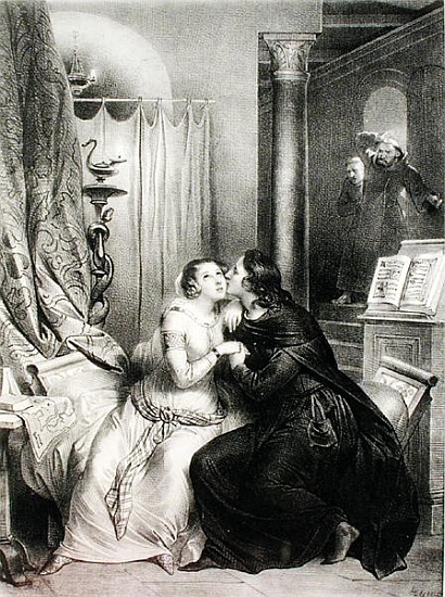 Heloise and Abelard von (after) Achille Deveria