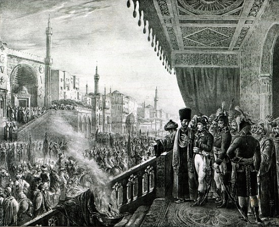Napoleon Bonaparte (1769-1821) Celebrating the Birthday of the Prophet Mohammed in Cairo, during his von (after) Alexandre Colin