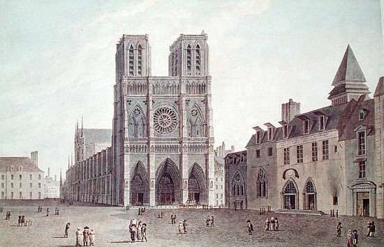 The Square in Front of Notre-Dame at the Time of the Consulat, 1799-1804 von (after) Angelo Garbizza