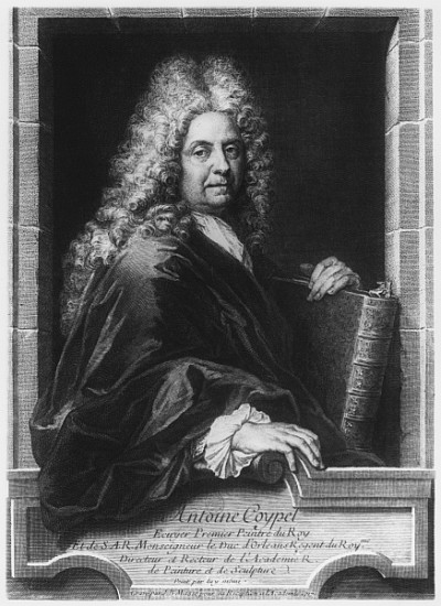 Antoine Coypel, after a self portrait; engraved by Jean Baptiste Masse (1687-1767) 1717 von (after) Antoine Coypel