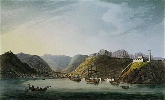 View of the West Side of Porto Ferraio Bay, Elba; engraved by Francis Jukes (1747-1812) published by von (after) Captain James Weir