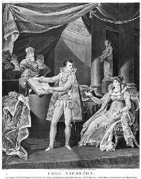 His Majesty the Emperor and King Napoleon I (1769-1861) showing the Empress-Queen Marie-Louise (1791