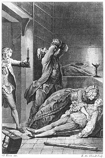 Jean Calas (1698-1762) discovering his dead sonby Emmanuel Jean Nepomucene de Ghendt (1738-1815) von (after) Charles Joseph Dominique Eisen