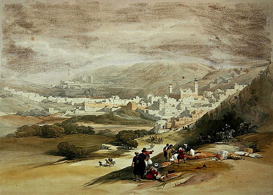 Hebron, 18th March 1839 from Volume II of ''The Holy Land'' von (after) David Roberts