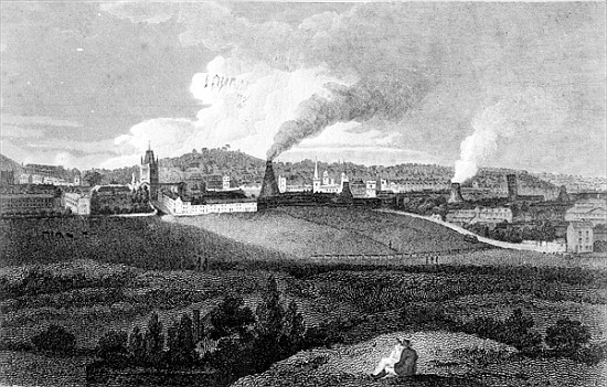 View of Bristol from Pile Hill; engraved by Heath, pub.John Agg von (after) Edward Bird