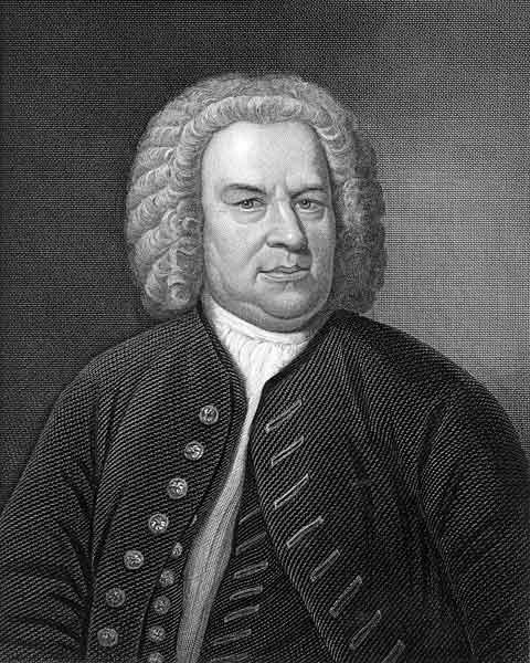 Portrait of Johann Sebastian Bach, German composer