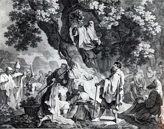The Druids, or the Conversion of the Britons to Christianity; engraved by Simon Francois Ravenet, pr von (after) Francis Hayman