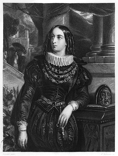 Lelia, illustration from ''Lelia'' George Sand (1804-76) ; engraved by John Henry Robinson (1796-187 von (after) Francois Gabriel Guillaume Lepaulle
