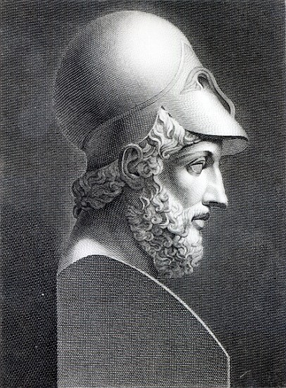 Bust of Pericles; engraved by Giuseppe Cozzi von (after) Giuseppe Longhi