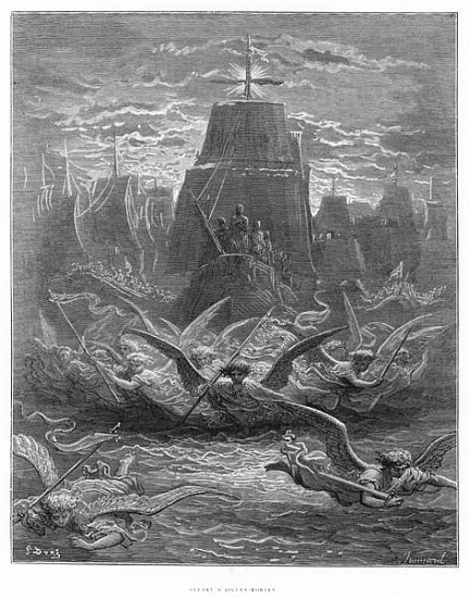 St. Louis (1214-70) leaving Aigues-Mortes, illustration from ''Histoire des Croisades'' Joseph Micha von (after) Gustave Dore