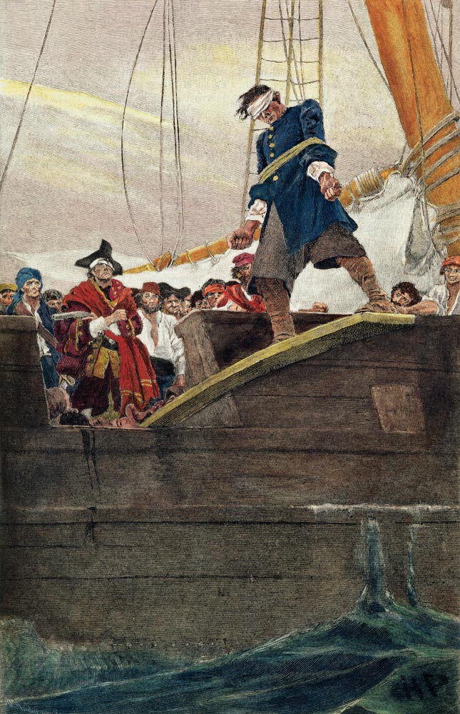 Walking the Plank; engraved by Anderson von (after) Howard Pyle