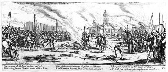 The Stake, plate 13 from ''The Miseries and Misfortunes of War''; engraved by Israel Henriet (c.1590 von (after) Jacques Callot