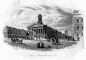 The Royal Exchange, Glasgow; engraved by William Home Lizars