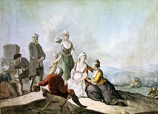 Voltaire Conversing with the Peasants in Ferney von (after) Jean Huber