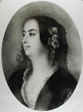 Madame Hanska (1801-82) ; engraved by Emile Lassalle (1813-71)