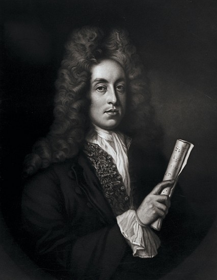 Portrait of Henry Purcell ; engraved by George J. Zobel von (after) Johann Closterman