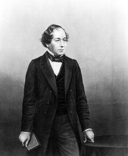 Benjamin Disraeli; engraved by D.J.Pound from a photograph von (after) John Jabez Edwin Paisley Mayall